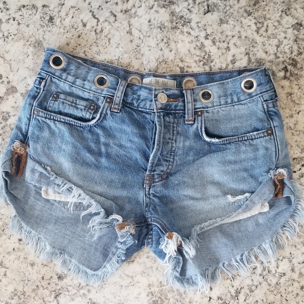 Free People denim shorts size 24
